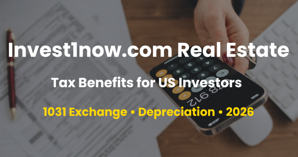 Invest1now.com real estate tax benefits for US investors 2026