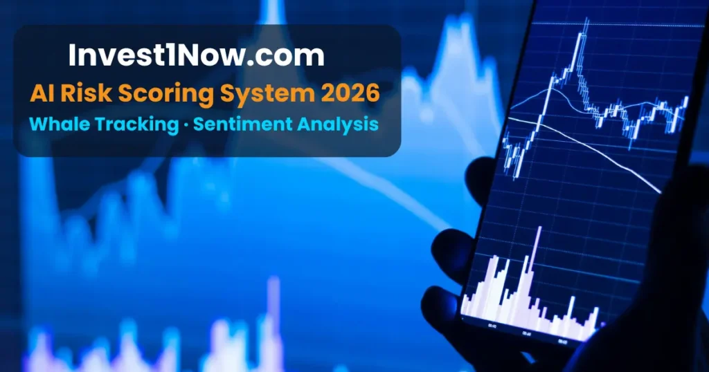 Invest1Now.com AI risk scoring dashboard with whale wallet tracking and sentiment analysis 2026
