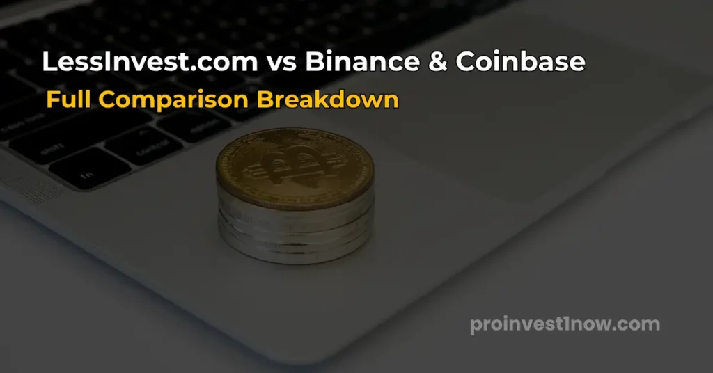 lessinvest.com crypto vs binance coinbase comparison