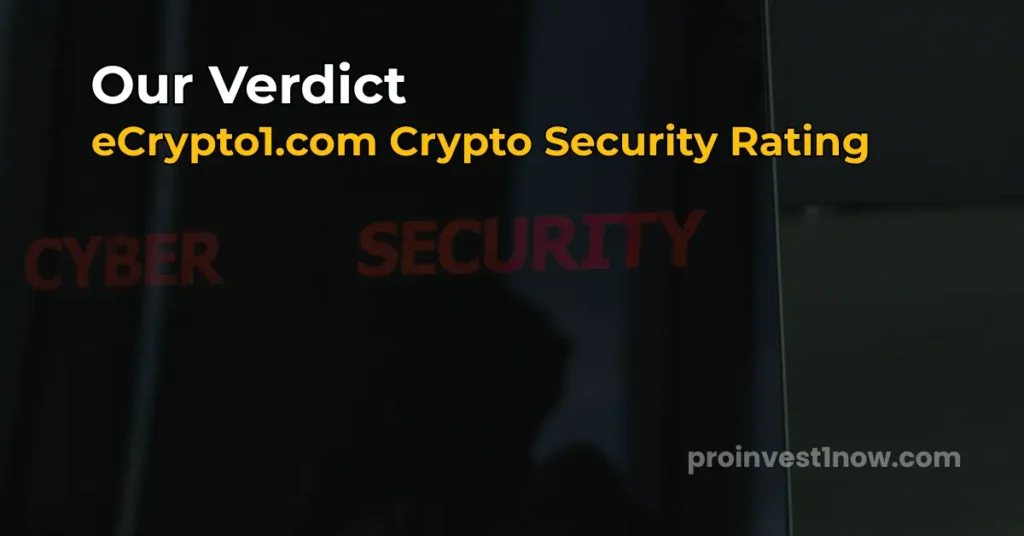 ecrypto1.com crypto security verdict rating 2026