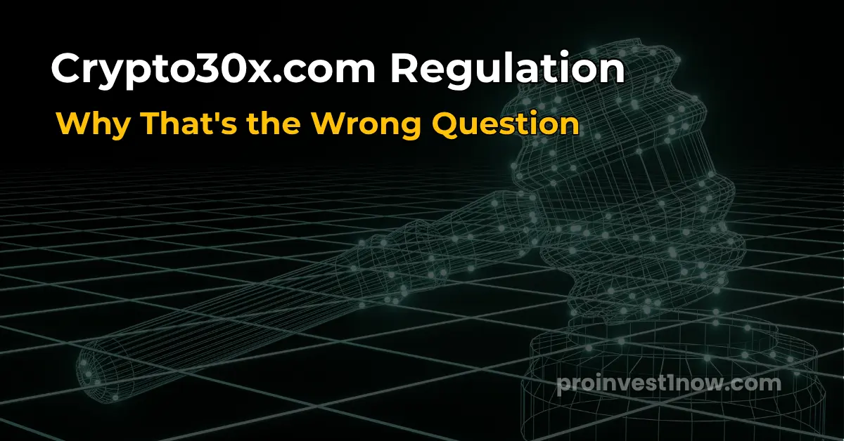 crypto30x.com regulation status explained media site not exchange